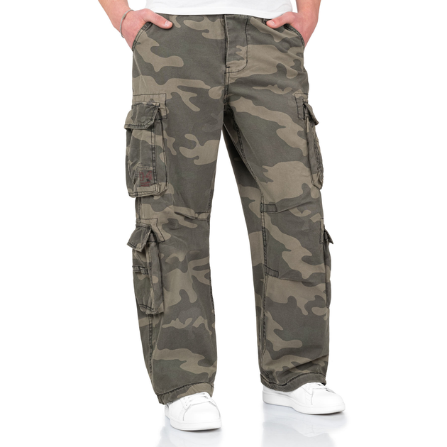 Брюки SURPLUS AIRBORNE VINTAGE TROUSERS 3XL Black camo - зображення 1