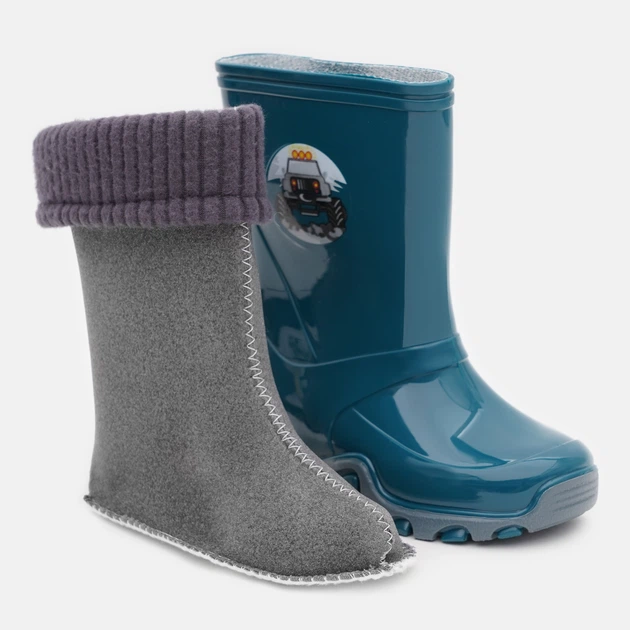 Детские резиновые сапоги для мальчика Demar STORMER LUX 0403 C 32-33 Зеленые (5901232050984) - изображение 5