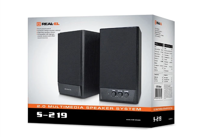 Акустическая система Real-El S-219 10 Вт Black (EL121200004) - изображение 8