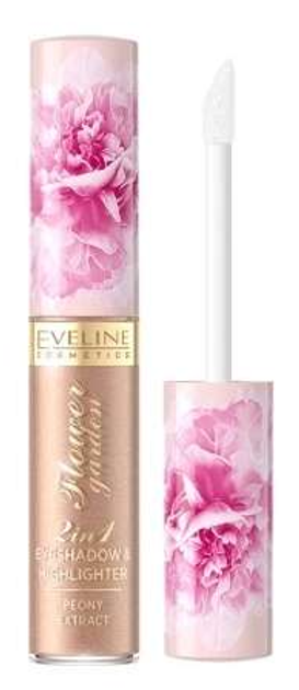 Рідкі тіні для повік Eveline Cosmetics Flower Garden 2 in 1 Base & Eyeshadow 02 6.5 мл (5903416052555) - зображення 1