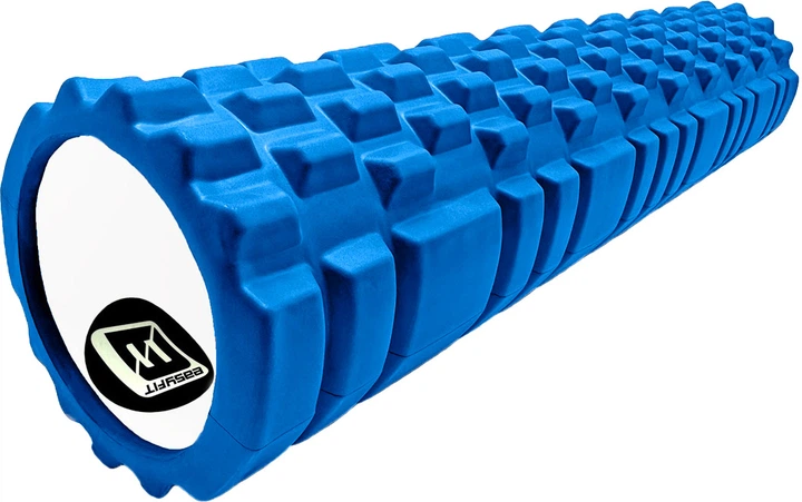 Массажный ролик-валик для МФР и йоги EasyFit Grid Roller v3.1 60 см роллер-массажер для спины, ног, рук и шеи EF-2037-BL Синий (56000978) - изображение 2
