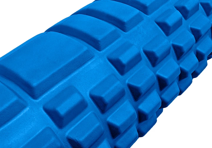 Массажный ролик-валик для МФР и йоги EasyFit Grid Roller v3.1 60 см роллер-массажер для спины, ног, рук и шеи EF-2037-BL Синий (56000978) - изображение 3