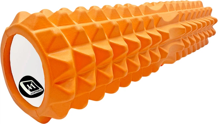 Массажный ролик-валик для МФР и йоги EasyFit Grid Roller 45 см v.2.2 роллер-массажер для спины, ног, рук и шеи EF-2028-OR Оранжевый (56001825) - изображение 2