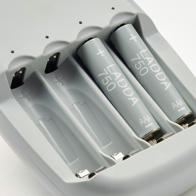 Набор аккумуляторных батареек IKEA LADDA зеленый 750mAh 4 шт 905.098.19 - изображение 4
