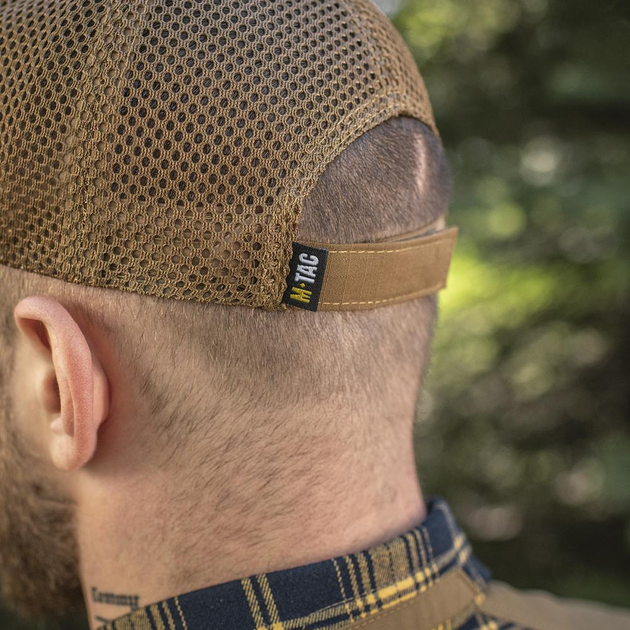 Легкая M-Tac бейсболка с липучкой и сеткой Flex рип-стоп Coyote Brown S - изображение 10