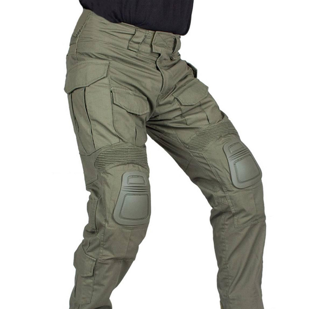 Мужские брюки G3 с наколенниками / Штаны рип-стоп с тефлоновым покрытием олива размер L - изображение 2