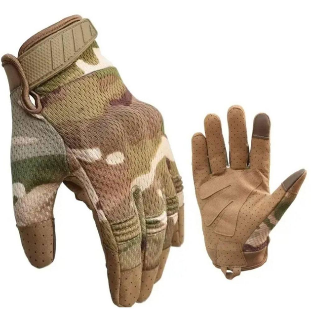 Перчатки с антискользящим покрытием и усиленной зоной пальцев мультикам размер XL - изображение 1