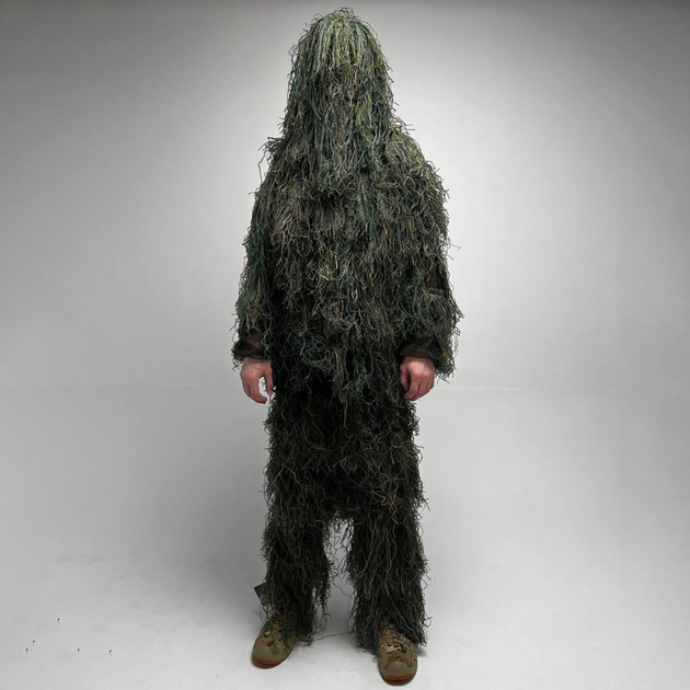 Маскувальний костюм "Кікімора" 4в1 з чохлом для транспортування олива - зображення 1