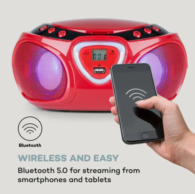 Бумбокс Проигрыватель компакт-дисков Roadie Bluetooth,USB,радио Германия - изображение 8