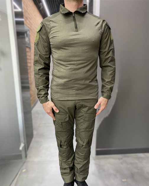 Армейская Кофта Убакс, Олива, коттон (хлопок), размер XXL, Combat, тактическая рубашка Убакс - изображение 2