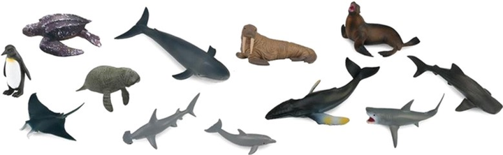 Набір фігурок Collecta Mini Sea Animals 1 12 шт (4892900011073) - зображення 2