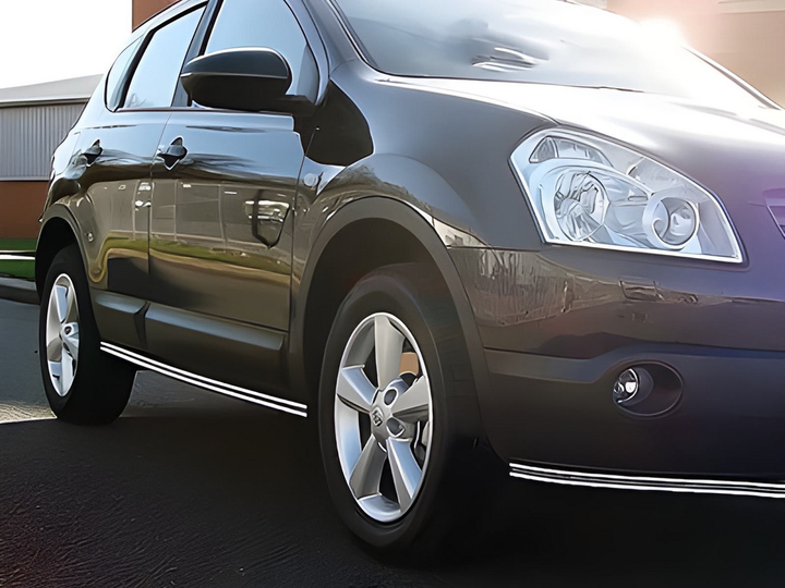 Боковые двойные трубы (2 шт., нерж) для Nissan Qashqai 2010-2014 гг - изображение 2