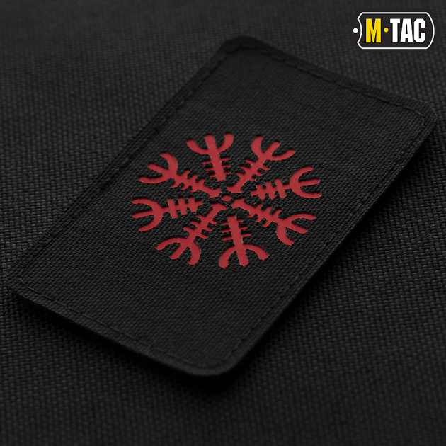 Нашивка M-Tac Шлем Ужаса горизонтальная Laser Cut Black/Red - изображение 2