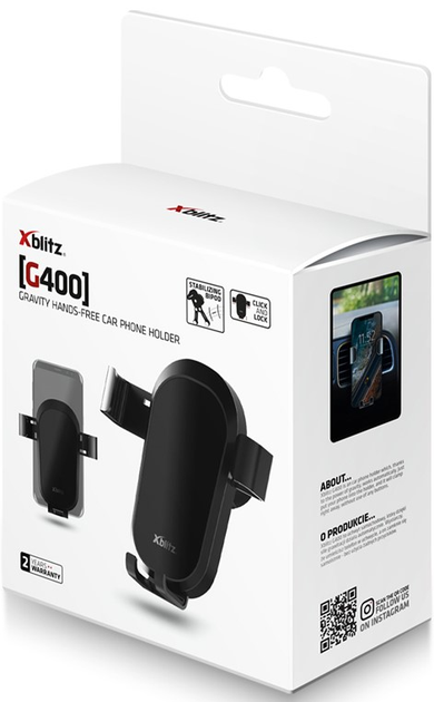 Автокріплення на телефон Xblitz G400 Чорний (5902479671918) - зображення 9