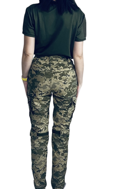 Жіночі військові тактичні штани 42 укрпіксель на флісі (зима) - зображення 2