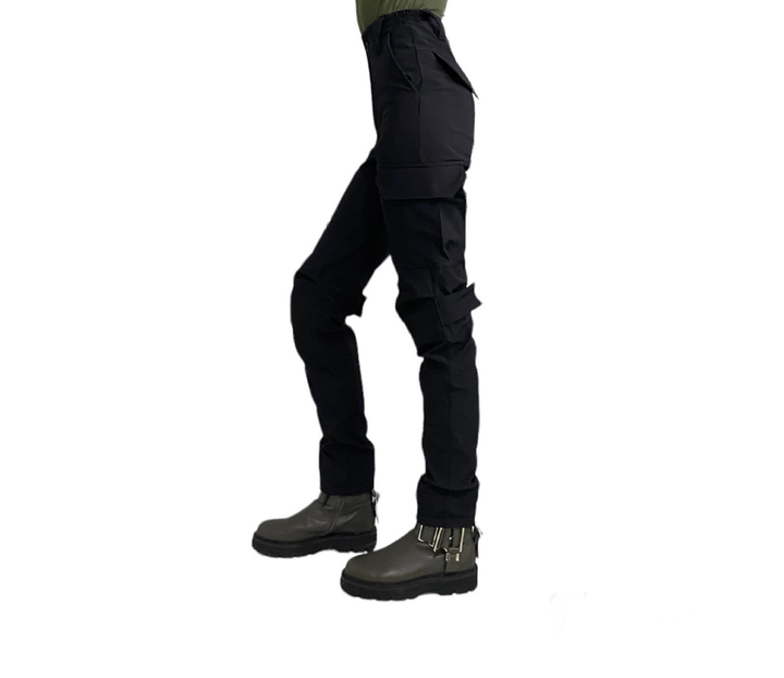 Женские полицейские тактические брюки 38 черные утепленные - изображение 2