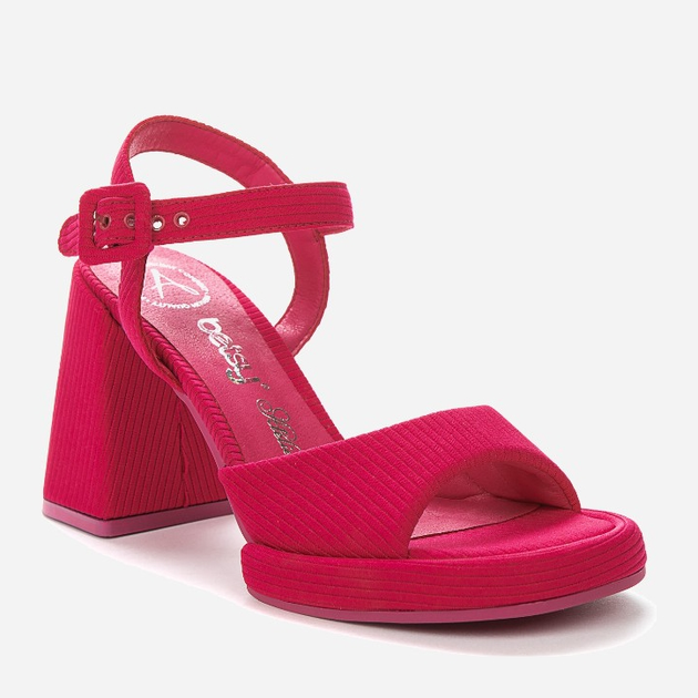 Eleganckie sandały damskie na obcasie BETSY 947023/01-03E 36 23.5 cm Różowe (4255679932459) - obraz 2