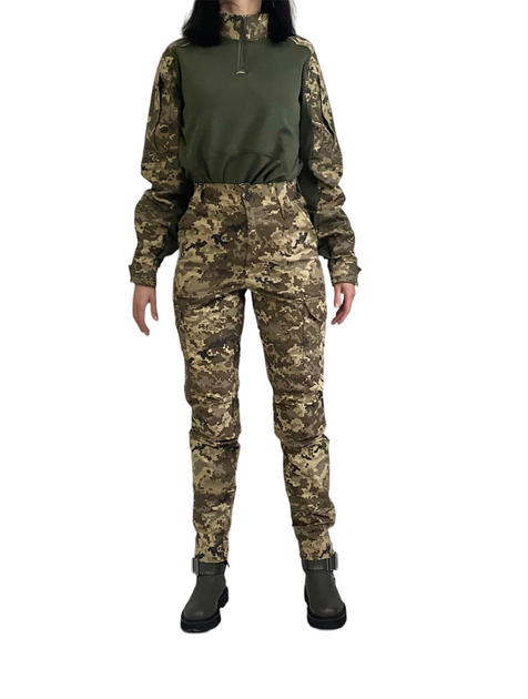 Жіночі військові тактичні брюки 56 укрпіксель на флісі ( зима) - зображення 2