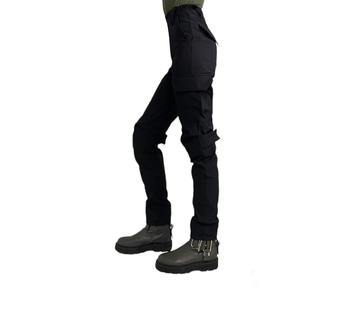 Женские полицейские тактические брюки 42 черные утепленные - изображение 2