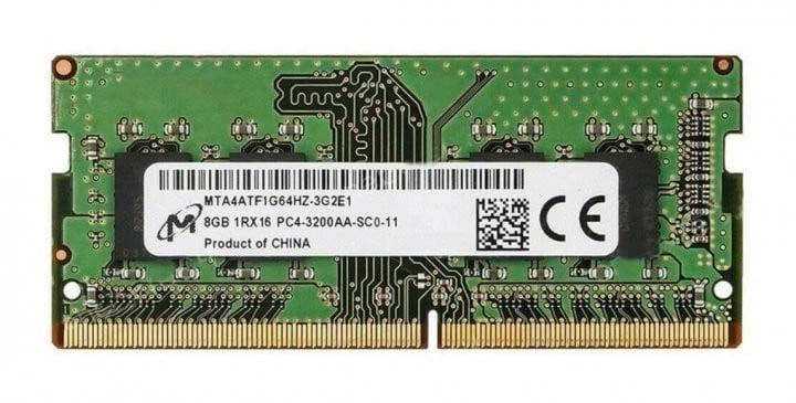 Оперативная память Micron SODIMM DDR4 8Gb 1Rx16 3200Mhz PC4-3200AA