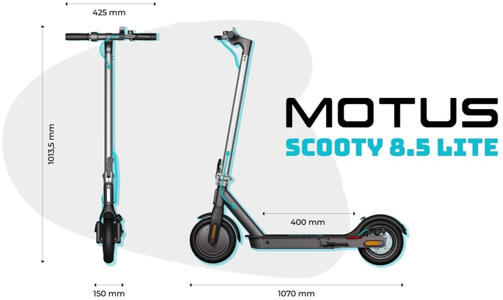 Hulajnoga elektryczna Motus Scooty 8.5 Lite (5901821999113) - obraz 10
