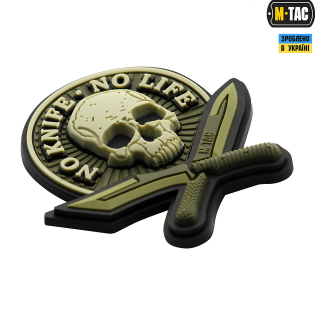 Нашивка M-Tac No Knife - No Life 3D PVC Olive - изображение 2