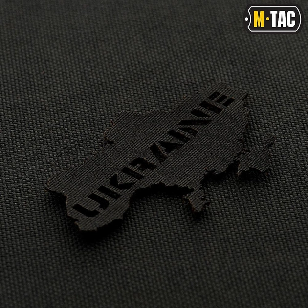 Наскрізна нашивка Ukraine M-Tac Laser Cut Black (контур) - зображення 2
