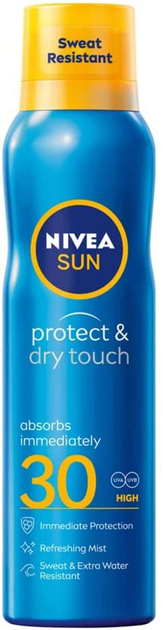 Солнцезащитный спрей Nivea Sun Protect Dry Touch освежающий SPF 30 200 ...