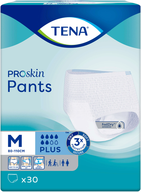 Majtki urologiczne Tena Pants ProSkin Plus M 30 szt (7322541063485) - obraz 1