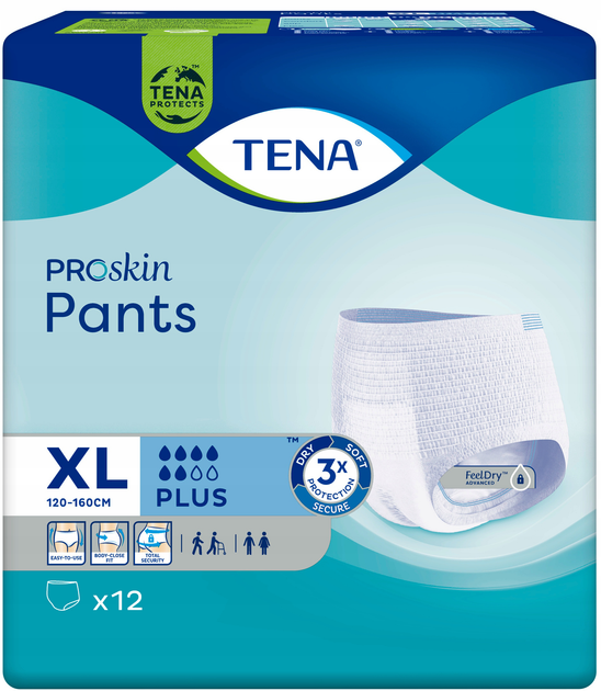 Урологічні трусики Tena Pants ProSkin Plus XL 12 шт (7322541456034) - зображення 1