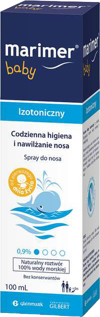 Spray do nosa Glenmark Pharmaceuticals Marimer Baby 100 ml (3518646671128) - obraz 1