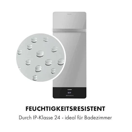Інфрачервоний обігрівач для ванної кімнати Klarstein Hot Spot Crystal Reflect Smart (10035063) - Фото 6 Інфрачервоний обігрівач для ванної кімнати Klarstein Hot Spot Crystal Reflect Smart (10035063) - зображення 6
