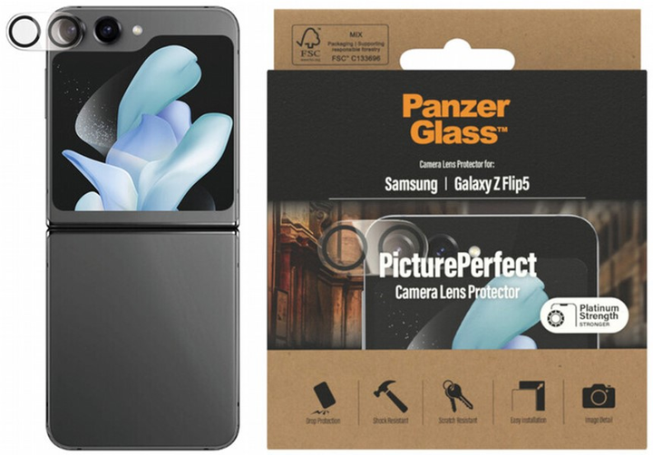 Szkło hartowane Panzer Glass Picture Perfect Camera Lens Protector do Samsung Galaxy Z Flip 5 Clear (5711724004490) - obraz 2