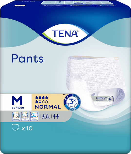 Majtki urologiczne Tena Pants Normal Medium 10 szt (7322540630633) - obraz 2