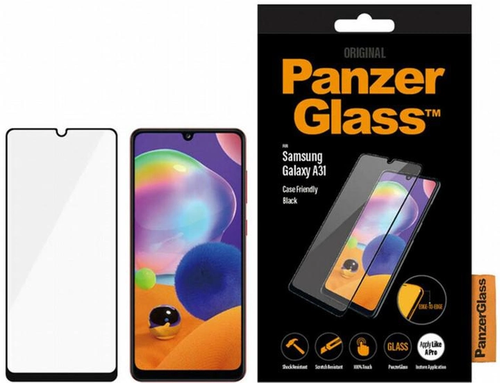 Szkło hartowane PanzerGlass Case Friendly Apply Like A Pro do Samsung Galaxy A31/A32 Black (5711724872266) - obraz 1