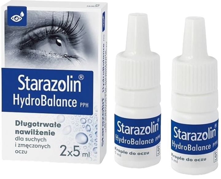 Капли для глаз Polfa Starazolin HydroBalance PPH 2x5 мл (5900257101091) - изображение 1