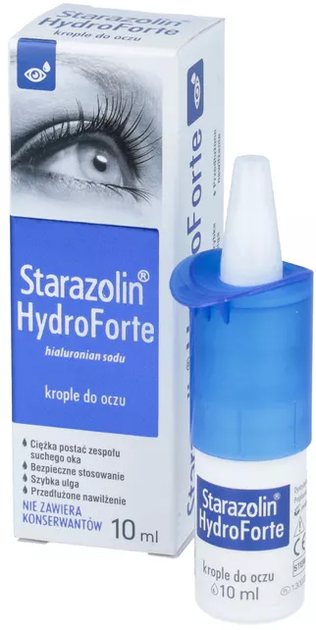 Капли для глаз Polpharma Starazolin Hydro Forte 10 мл (5903060617346) - изображение 1