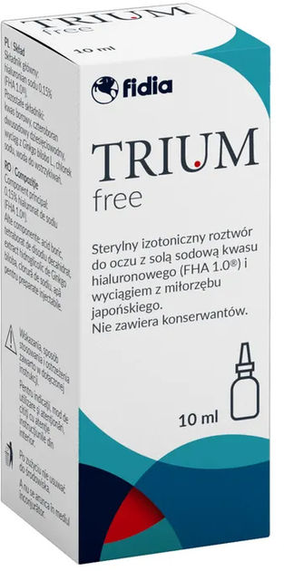 Краплі для очей Fidia Pharma Trium Free 10 мл (8033661805051) - зображення 1