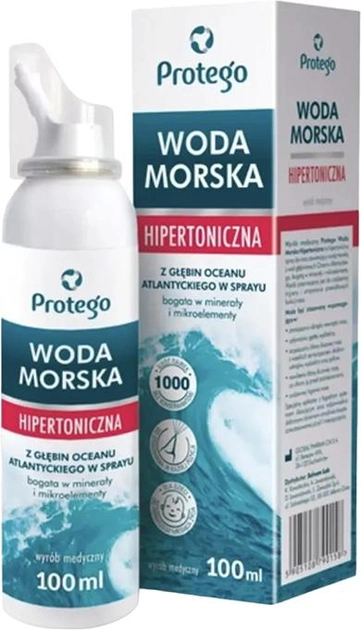Спрей для носа Global Pharma CM Protego Гипертоническая морская вода 100 мл (5905108790158) - изображение 1