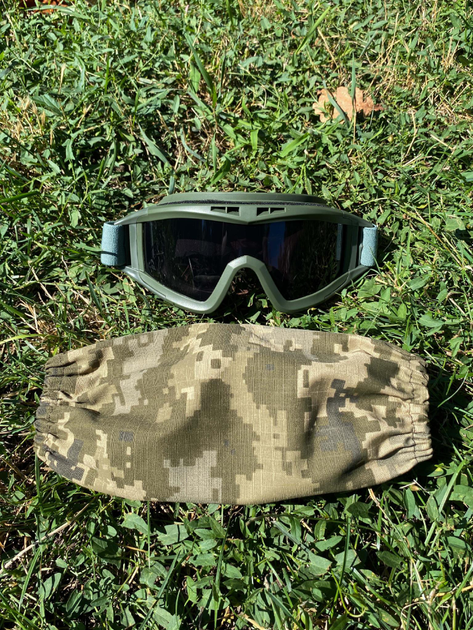 Кавер на очки армейский пиксель мм14 Защитный чехол на тактические очки пиксель военный чехол на очки - изображение 2