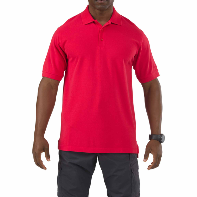 Футболка Поло тактична з коротким рукавом 5.11 Tactical Professional Polo - Short Sleeve XS Range Red - зображення 1