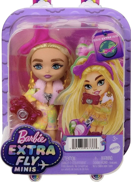 Кукла Барби Экстра Минис Путешествие Сафари Barbie Extra Fly Minis Travel Safari Look (HPT56) - изображение 4