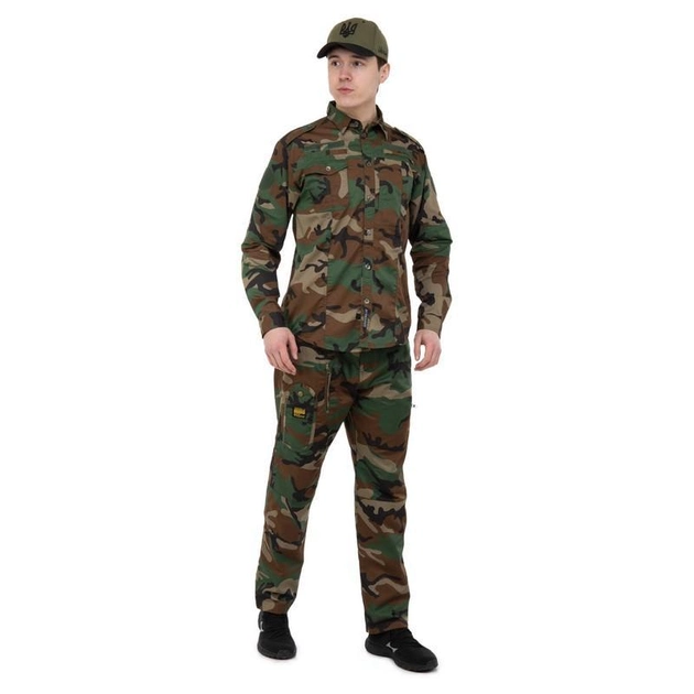 Костюм тактический (рубашка и брюки) Military Rangers ZK-SU1127 M Камуфляж Woodland - изображение 2