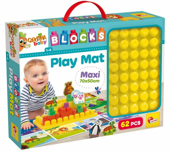 Klocki konstrukcyjne Lisciani Giochi Carotina Baby 62 elementy (8008324079933) - obraz 1