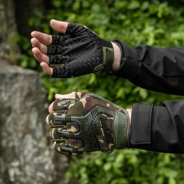 Перчатки тактические безпалые Mechanix M-Pact Gloves Woodland XL - изображение 2