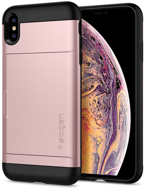 Панель Spigen Slim Armor CS для Apple iPhone XS Max Rose Gold (8809613763645) - зображення 1