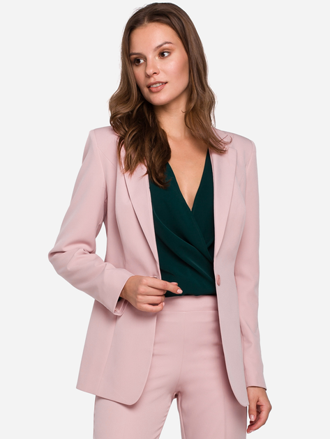Піджак класичний жіночий Makover K036 XXL Світло-рожевий (5903068462733) - зображення 1