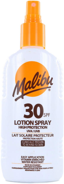 Сонцезахисний спрей-лосьйон Malibu SPF 30 200 мл (5025135112331) - зображення 1