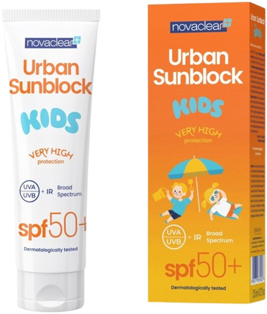 Сонцезахисний крем для дітей Novaclear Urban Sunblock SPF 50+ 120 мл (5900779381827) - зображення 1