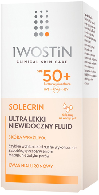 Fluid przeciwsłoneczny Iwostin Solecrin Lucidin SPF 50+ 40 ml (5907734713303) - obraz 2